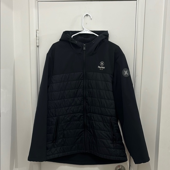 Hurley Black Hooded Jacket - Picture 1 of 3